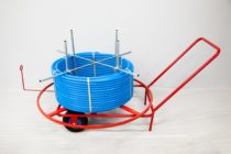 Rozwijak Nr 5 - do rur HDPE, PE. Koła gumowe pompowane 26 cm.