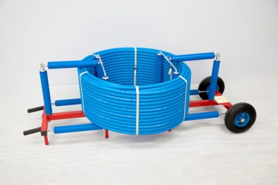 Rozwijak Nr 22 Max- uniwersalny rolkowy do rur HDPE, PE, PERT, PEX.