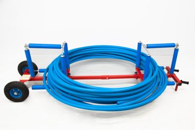 Rozwijak Nr 22 Max- uniwersalny rolkowy do rur HDPE, PE, PERT, PEX.